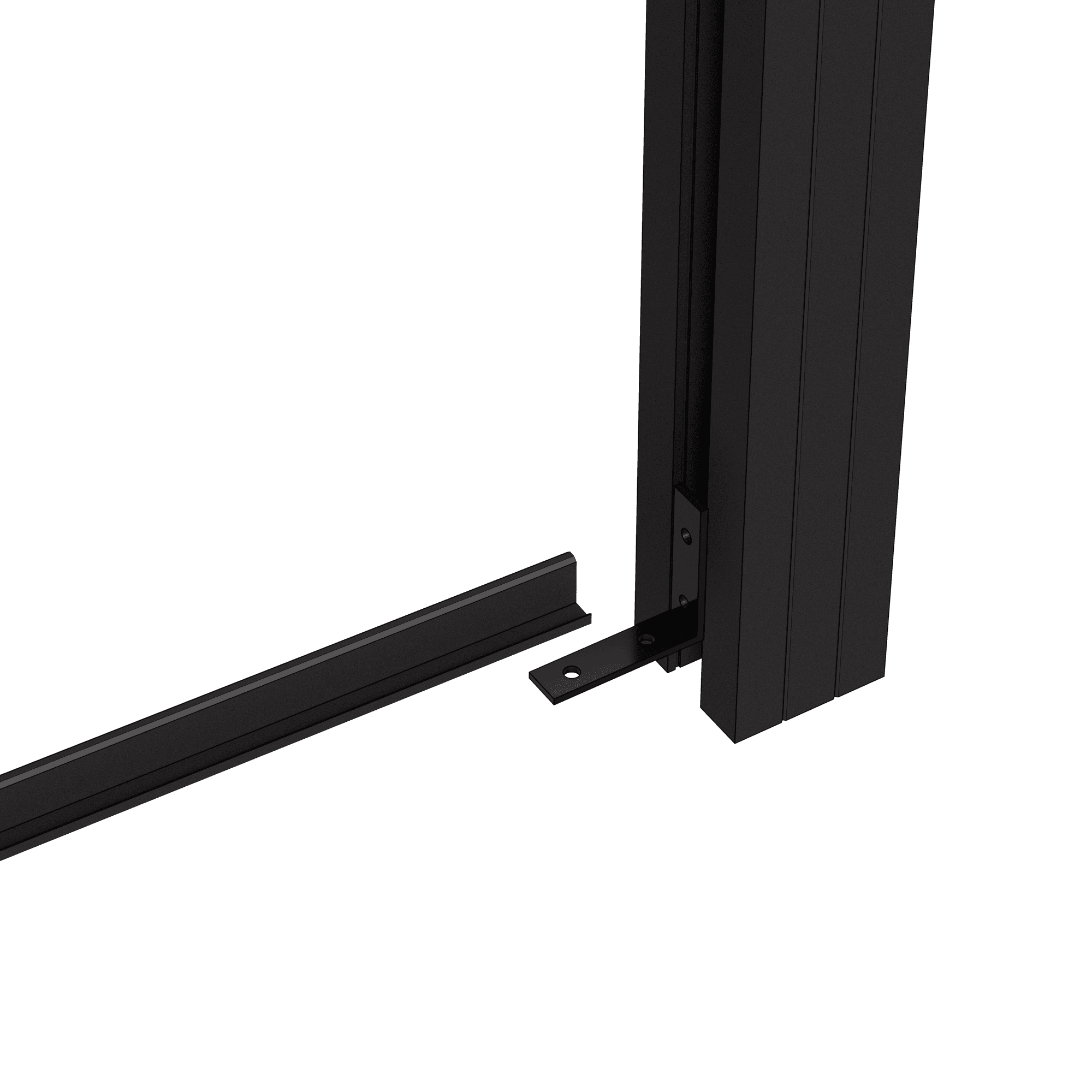 Attach bottom rail to posts