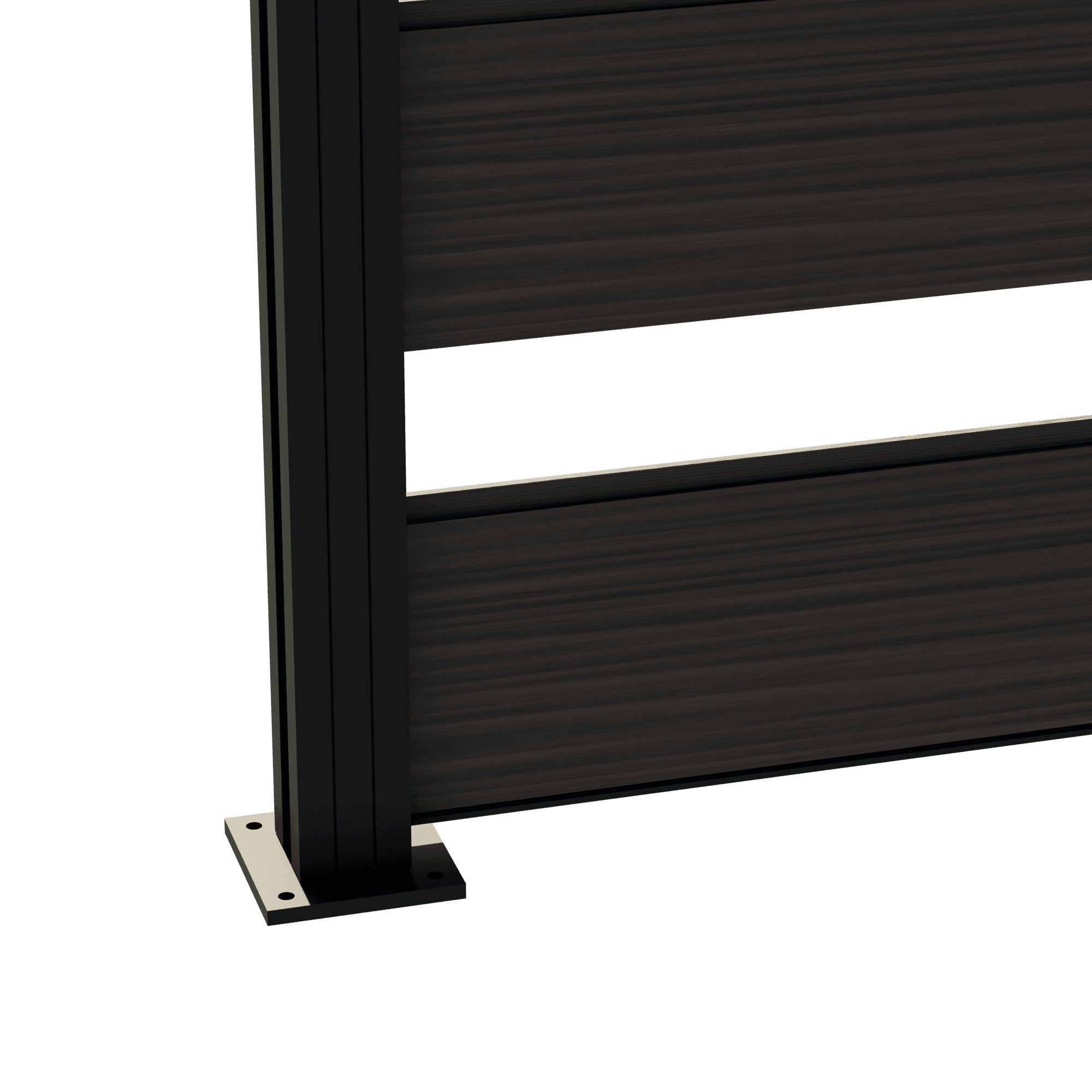 Place composite boards in post slots